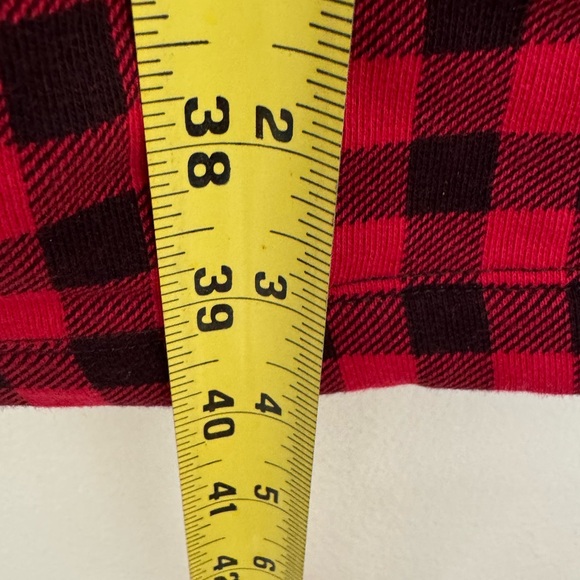 LANDS’ END Serious Sweats Flannel Lined - Women's Plus Size 1X Red/Black Buffalo - Picture 11 of 13